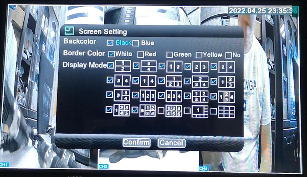 Split screen 1 2 3 4 5 6 7 8 channel camera video input monitor