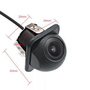 small straw hat rearview camera with 3 switches cuttable cable for parking guideline on/off, horizontal mirror on/off, vertical mirror on/off 2