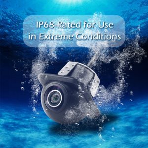 small straw hat rearview camera with 3 switches cuttable cable for parking guideline on/off, horizontal mirror on/off, vertical mirror on/off 7