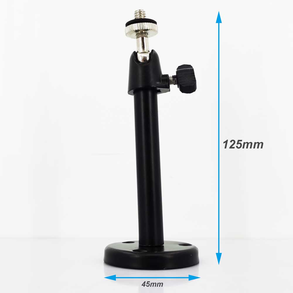 WSupport de montage mural pour les mini caméras de sécurité mMini standard d'installation de métal de base360 DSupport de support de rotation de degré Vcan16863Image Wall Mount Bracket for Mini Security Cameras, mini standard install base metal 360 Degree Rotation Holder Stand Vcan1686 - Image 2