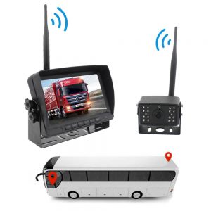 7 นิ้ว quad monitor กล้องบันทึกภาพไร้สาย DVR สำหรับรถบรรทุกมือถืออัตโนมัติ หน้าจอรถยนต์ จอภาพมองหลัง เครื่องบันทึกสำรองแบบย้อนกลับ wifi camera