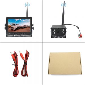 7 inch quad monitor wireless camera DVR for auto mobile truck Vehicle screen rear view monitor reverse backup recorder wifi camera 4