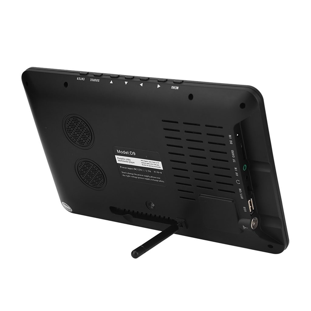 9 IInci HD TV Digital Portabel DVB-T2 ATSC ISDB-T TDT Analog Mini Televisi Mobil Kecil Mendukung USB Kartu SD MP4 AC38 9 Inch HD Portable Digital TV DVB-T2 ATSC ISDB-T TDT Analog Mini Small Car Television Support USB SD Card MP4 AC3 - Image 6