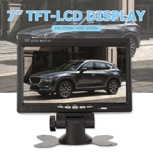 7 inch Car Monitor TFT LCD Rearview Display 2 Way Video Input PAL NTSC 12V Home Security Surveillance Automotive 1
