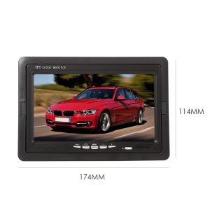 7 inch Car Monitor TFT LCD Rearview Display 2 Way Video Input PAL NTSC 12V Home Security Surveillance Automotive 5