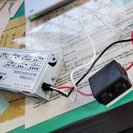 7-CH FM Modulator 7 channel frequency FM radio transfer AUX audio to in-car speaker stereo PLL 13