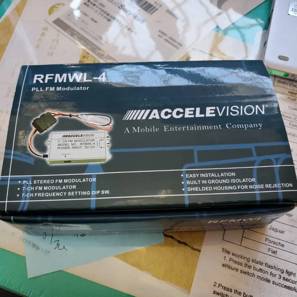 7-CH FM Modulator 7 channel frequency FM radio transfer AUX audio to in-car speaker stereo PLL 11