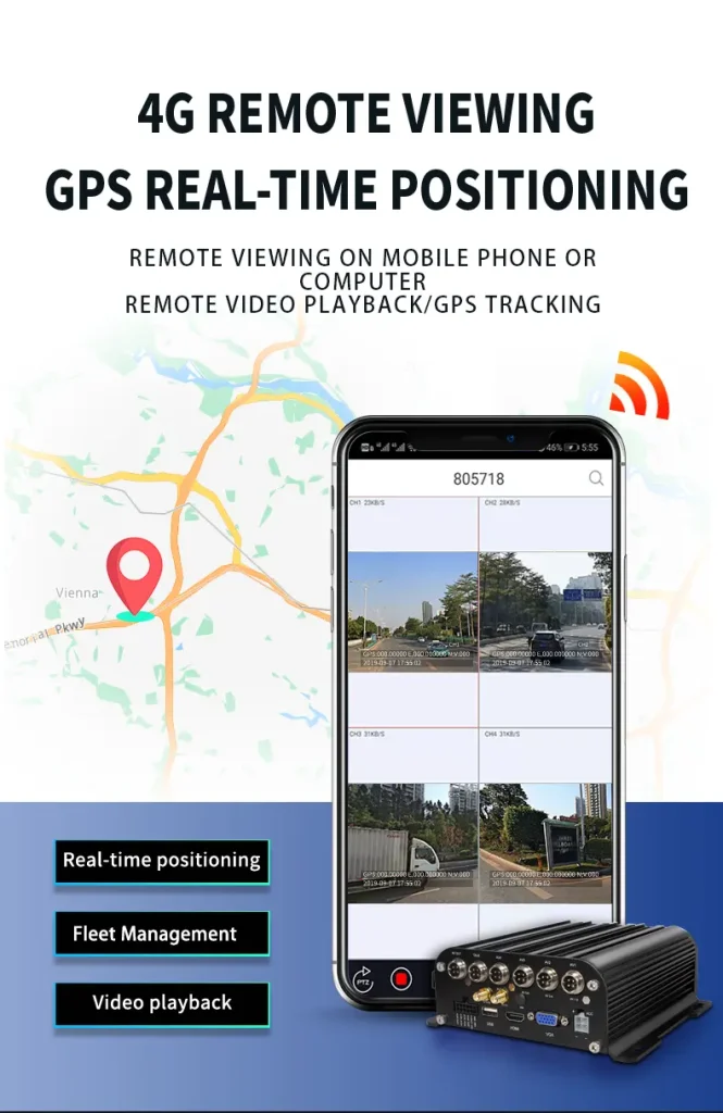 CMS 6 for 4 Channel MDVR for car bus track Vehicle 5