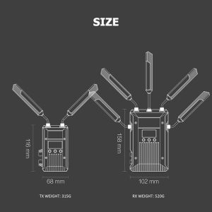 Hollyland COSMO 2000 2000ft Wireless HDMI/SDI Transmission System Camera 1080P Wireless HD Image Video Transmitter Receiver 5