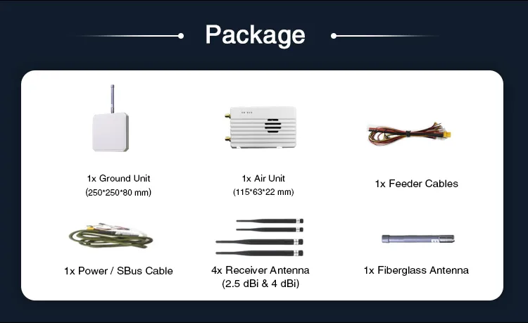 беMhz 2.4G дълъг обхват UAV система за предаване на видео данни за Drone VTOL Multicopterem For Drone VTOL Multicopter 18 wireless video transmitter and receiver