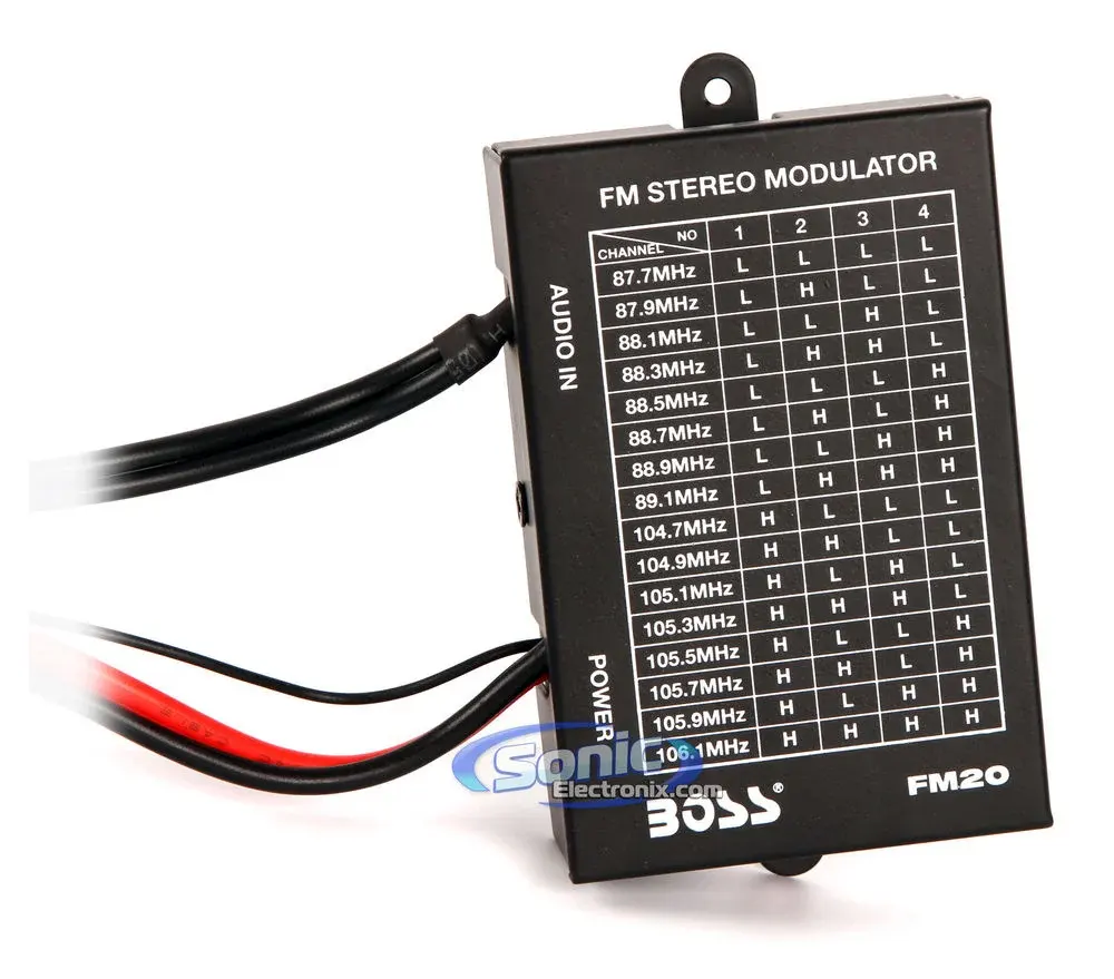 Boss FM20 Universal FM Transmitter with Hard Wire Connections and RCA Inputs 2