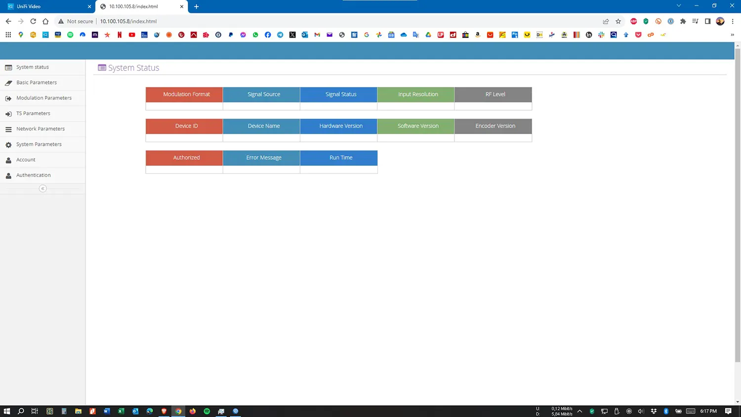 HDMI to ISDB-T DVB-T encoder converter setting configuration