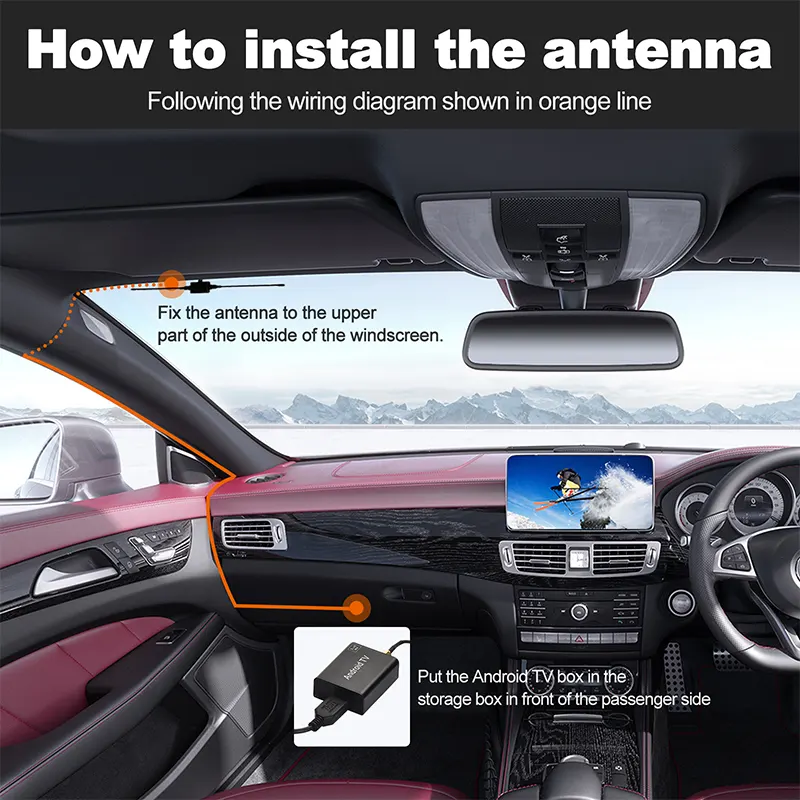 安装 ISDB-T 数字电视,带应用程序触摸屏控制,用于汽车或智能手机平板上的 android 主机 3 Install ISDB-T digital tv with app touch screen control for android head unit in the car or smartphone pad 2