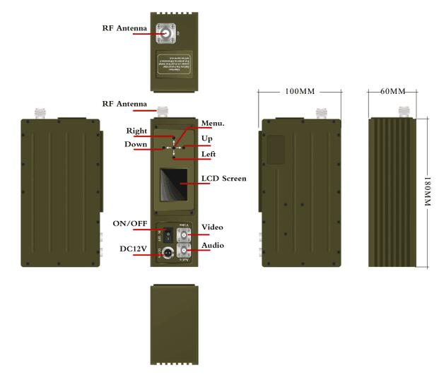Военный Manpack COFDM видеопередатчик 2 Military Manpack COFDM Video Transmitter