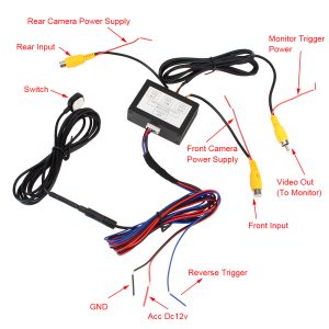 Two Way Control Box Channel Converter Car Parking Camera Video Front And Rear View With Manual Switch Reversing System 3