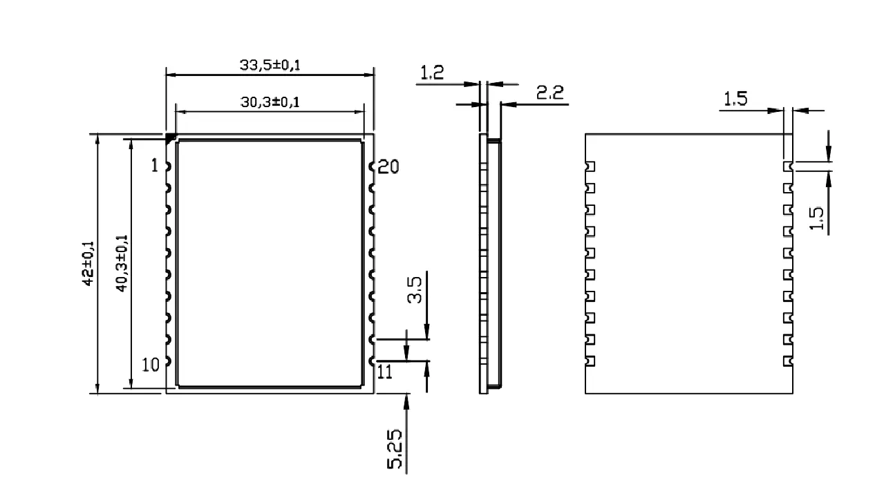SNM401-Ad-Hoc-Network-Module-size-dimension