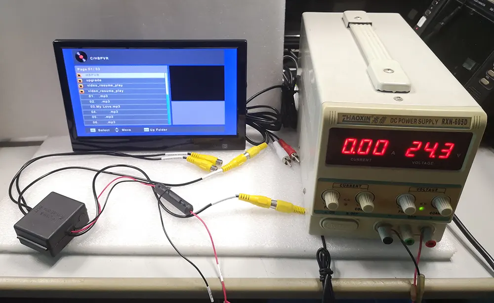 12V-24V voltage video splitter cvbs rca composite one way input five way output