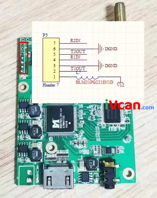 drone wireless video receiver UART connection define for data transmission