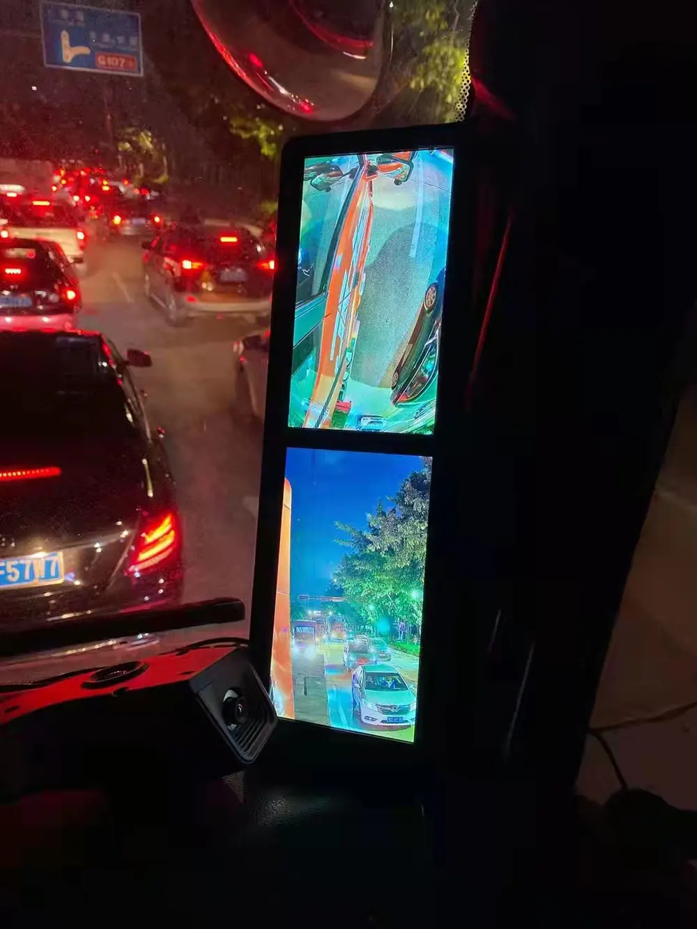 Truck mirror dvr bus dual lens side view rear view camera wing monitor recording 30