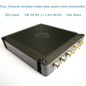 ground robot dalawang-paraan wireless data video audio transmitter at tumanggap ng apat na channel SDI input 2W PA na may tumanggap ng