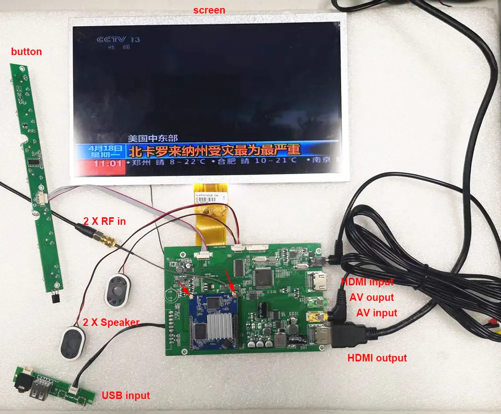 10.1-inch COFDM Wireless Receiver 900-902-928-930Mhz rgear 4 open-frame-9-inch-or-10-inch-portable-cofdm-wireless-video-receiver-170-930Mhz-frequency
