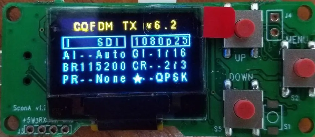 Painel de configuração de parâmetros Guia de operação rápida para transmissor e receptor de vídeo sem fio COFDM 7 Parameter configuration panel Quick Operation Guide for COFDM wireless video transmitter and receiver 5