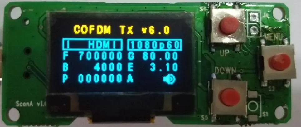 Painel de configuração de parâmetros Guia de operação rápida para transmissor e receptor de vídeo sem fio COFDM 6 Parameter configuration panel Quick Operation Guide for COFDM wireless video transmitter and receiver 4