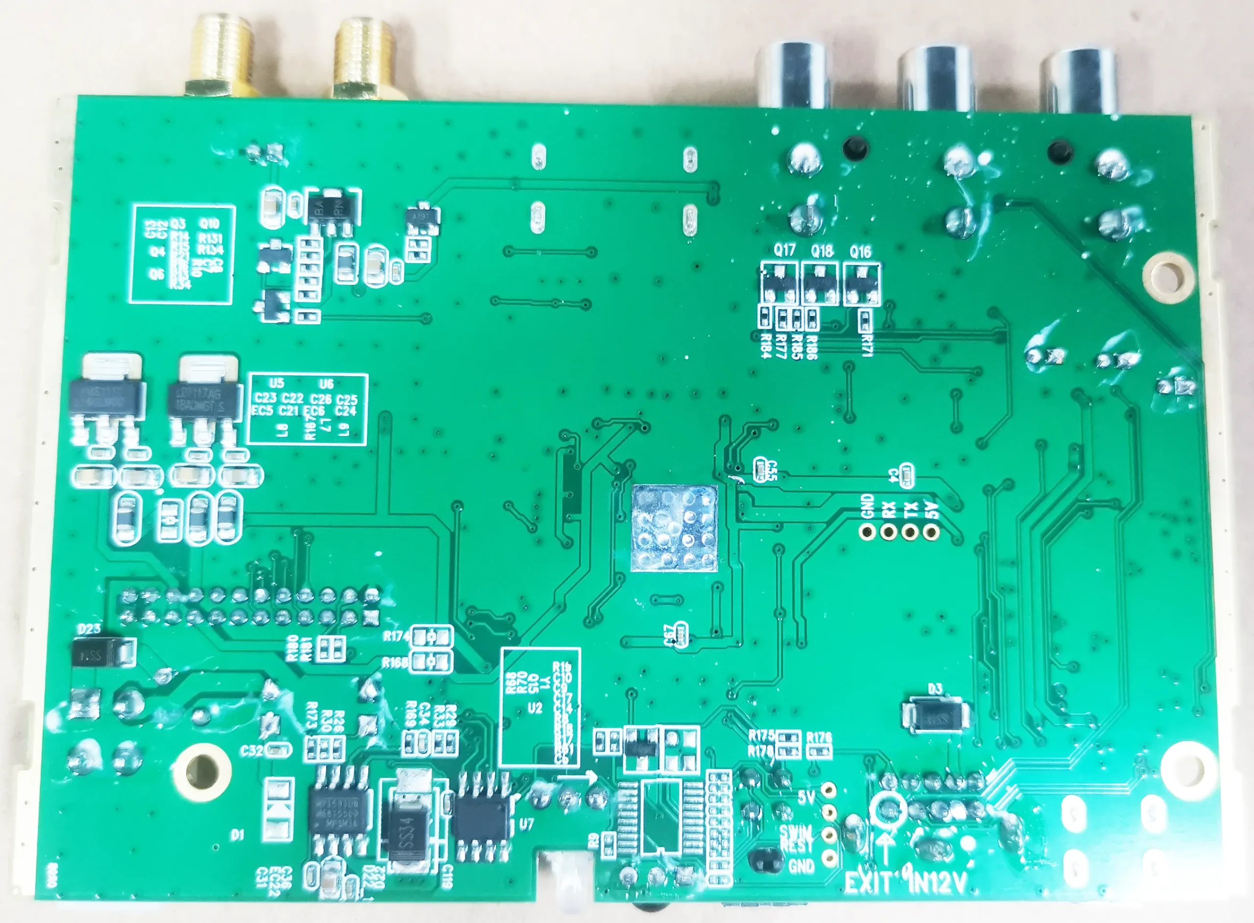 in-car dvb-t dvb-t2 h264 h265 dual tunter two antenna pcba-2