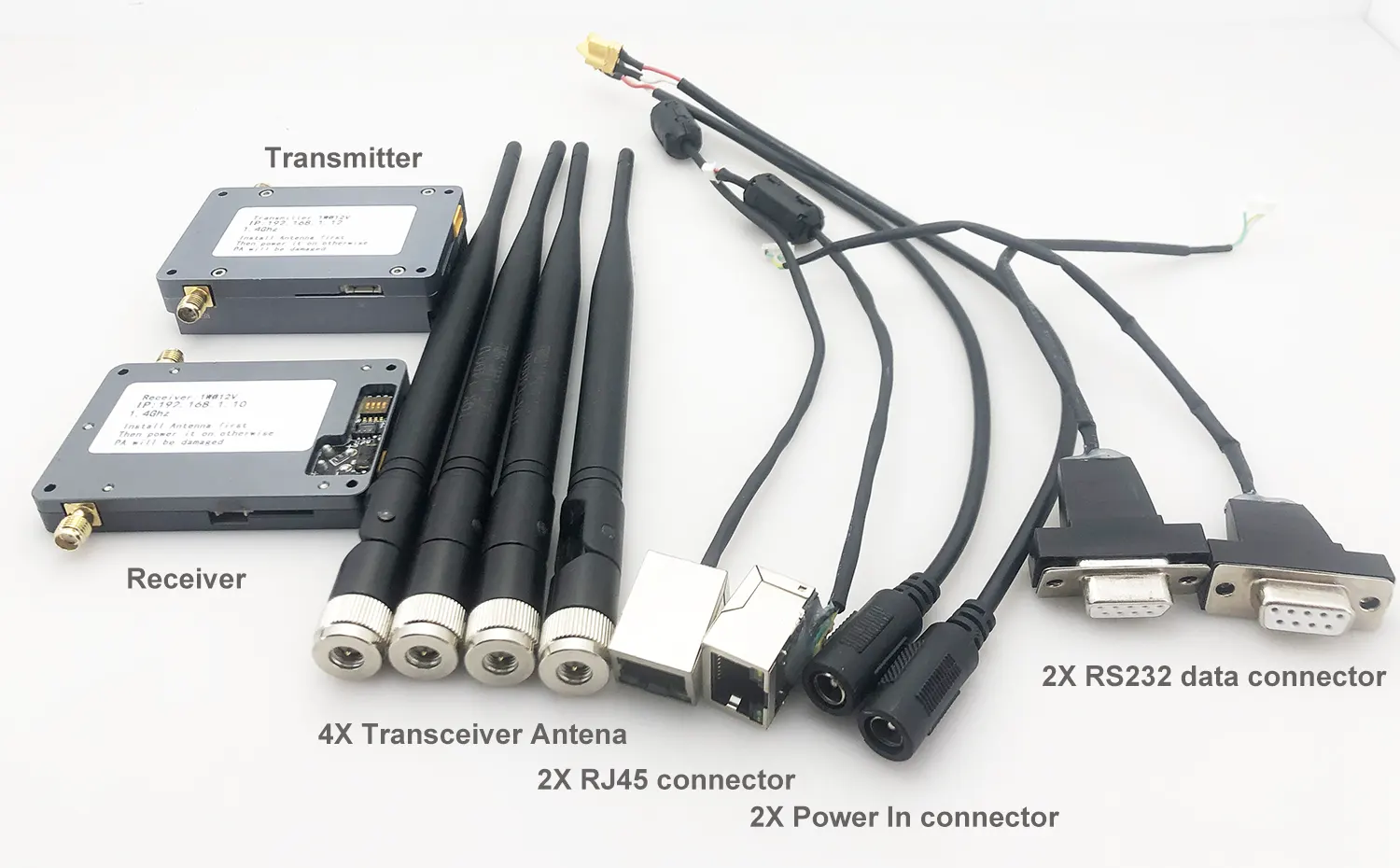 tiny wireless video data RC control link RJ45 transceiver transmitter receiver