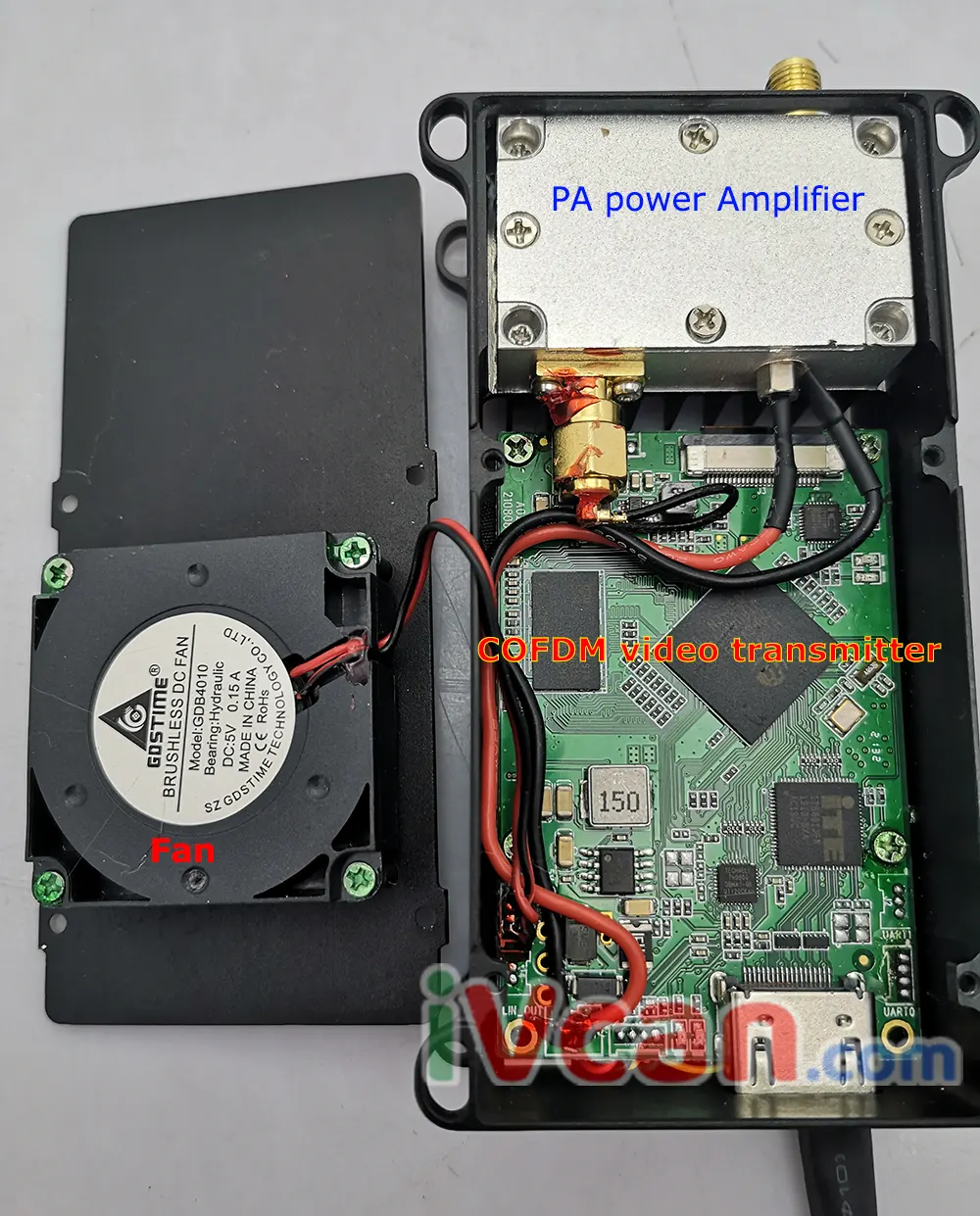 COFDM Wireless Video Transmitter PA power amplifier cpu fan