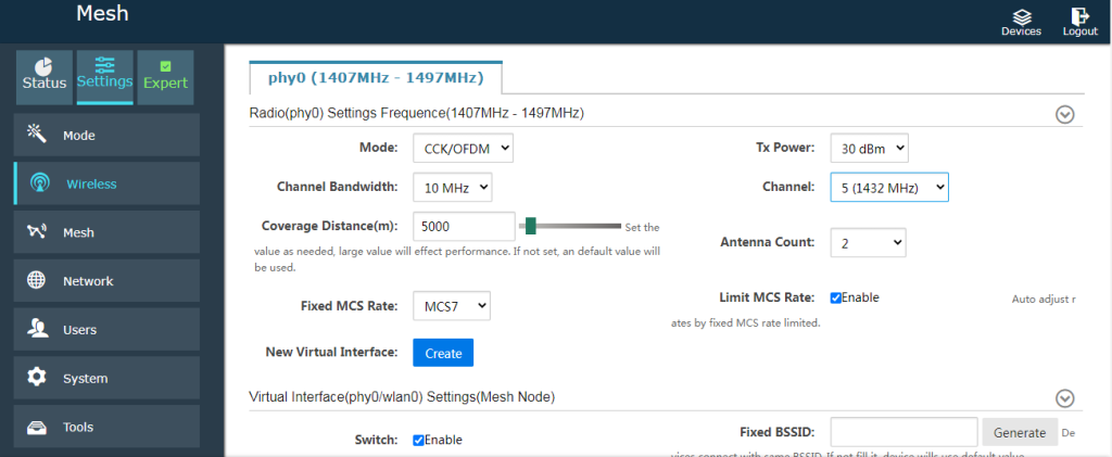 IP MESH Ad Hoc network user guide 12