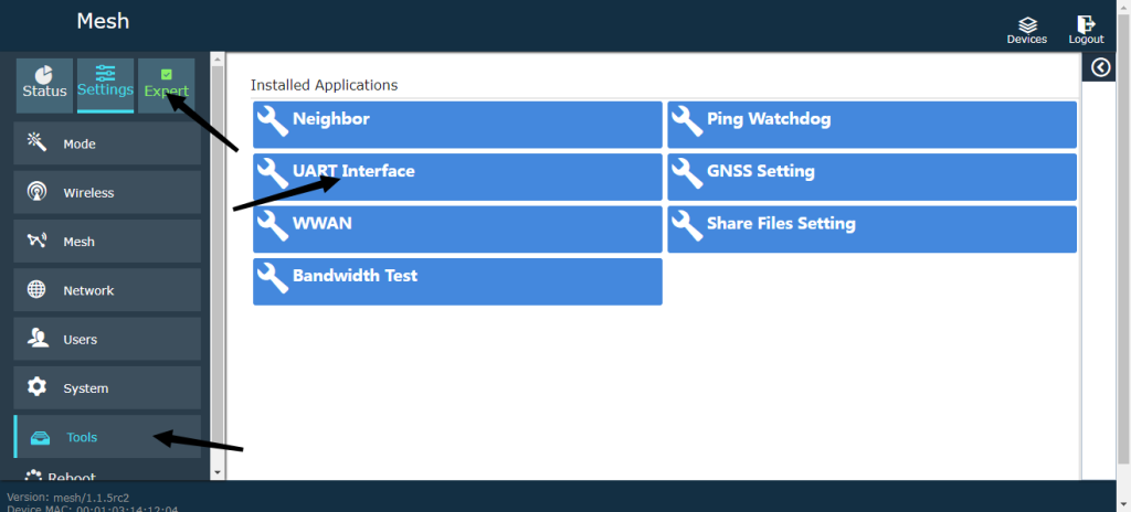 IP MESH Ad Hoc network user guide 19