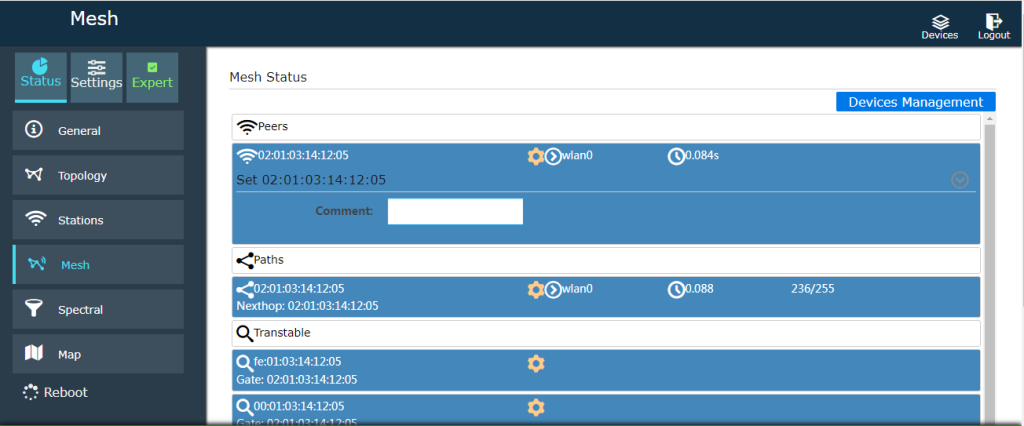 IP MESH Ad Hoc network user guide 8