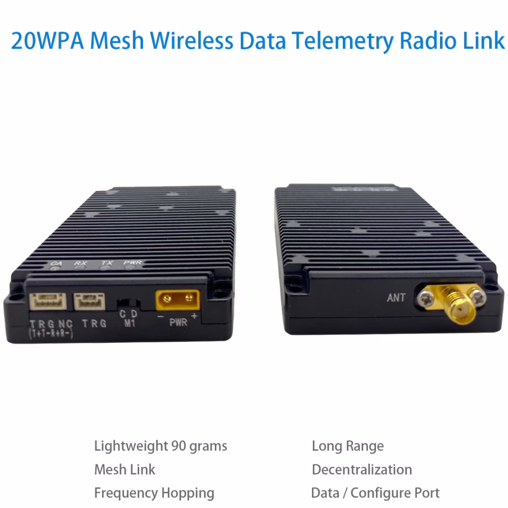 20WPA Mesh Wireless Data Telemetry Radio Link transceiver 2 serial port