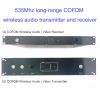 535Mhz long-range COFDM wireless audio transmitter and receiver