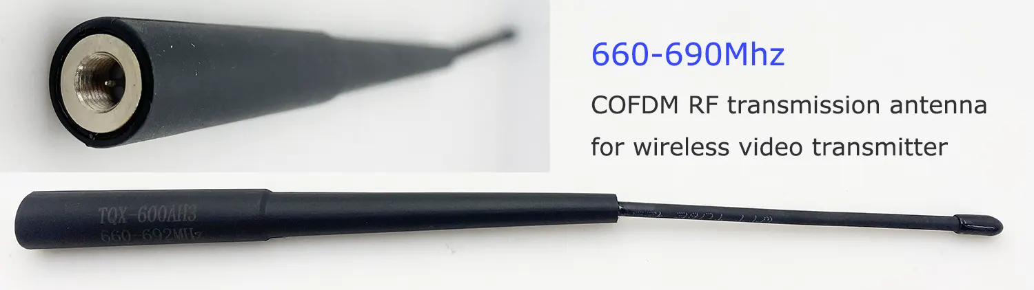 COFDM transmitter Antenna for Wireless Video Transmission TX aerial VCAN1539 13 660-690Mhz COFDM RF transmission antenna for wireless video transmitter