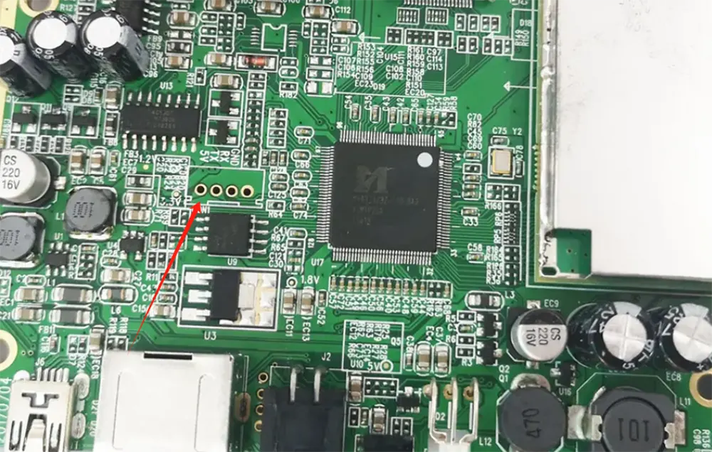 DVB-T267 has serial port for control