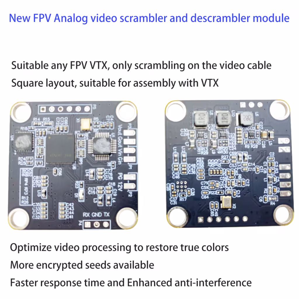 FPV Analog video scrambler and descrambler module