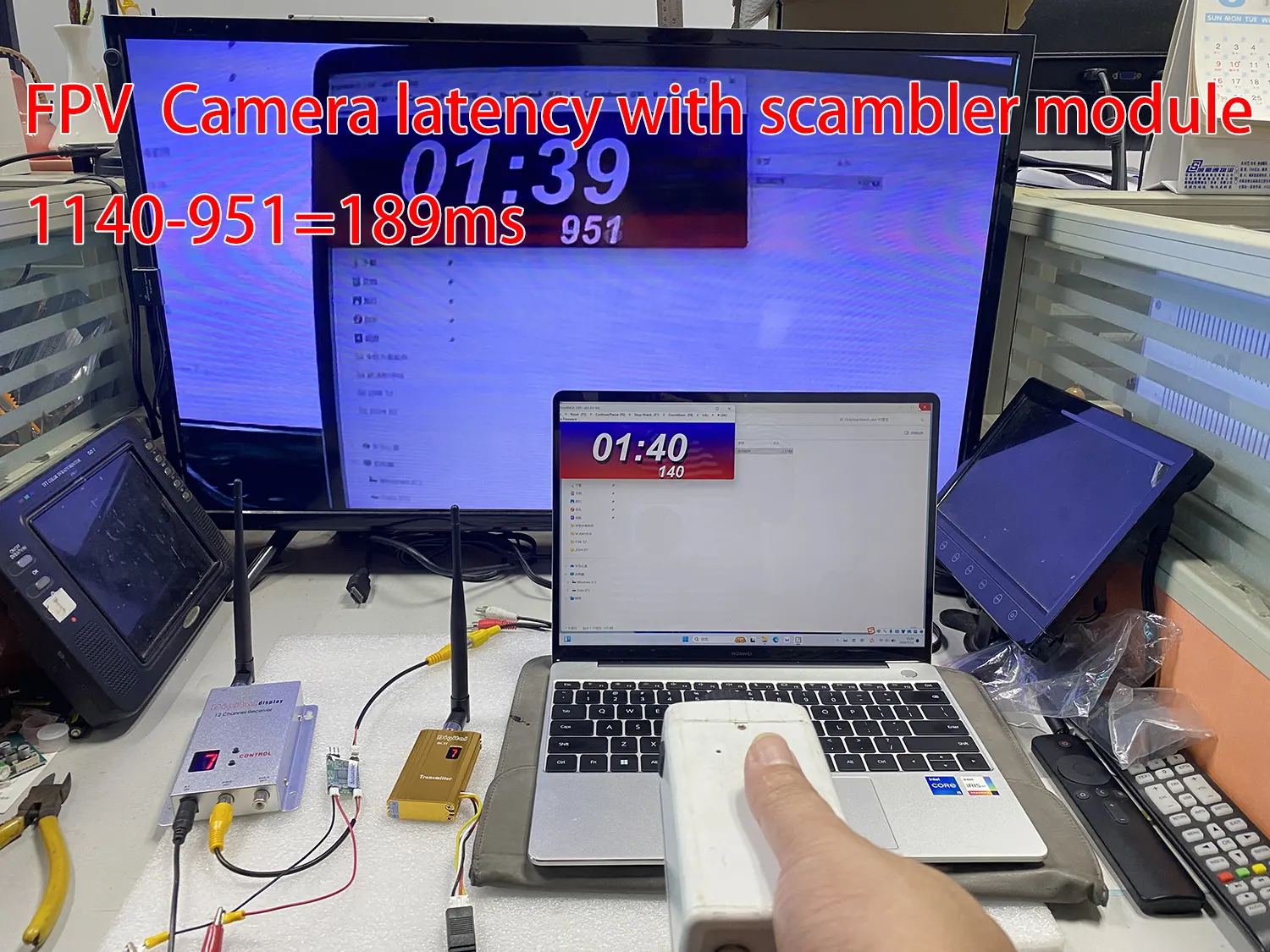FPV Video Scrambler Transmitter TX scrambling encryption module Receiver RX descrambling decryption module 43 FPV Camera latency with scambler module