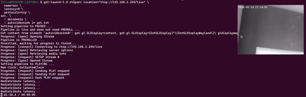 GStream-1 test on linux working well