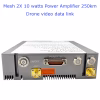 Мреша 2x 10 Watts Power усилвател 250km Drone Video Data Link Long -Grade UAV предавател и приемник Receiver 2 Mesh 2X 10 watts Power Amplifier 250km drone video data link