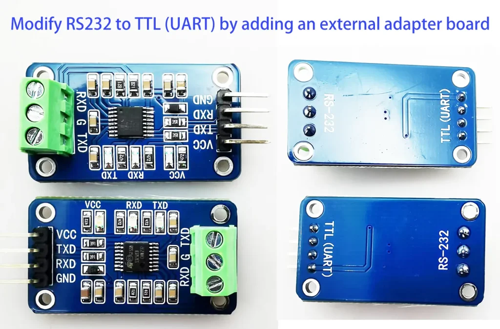 How to change RS232 to TTL of wireless video data link modem 1