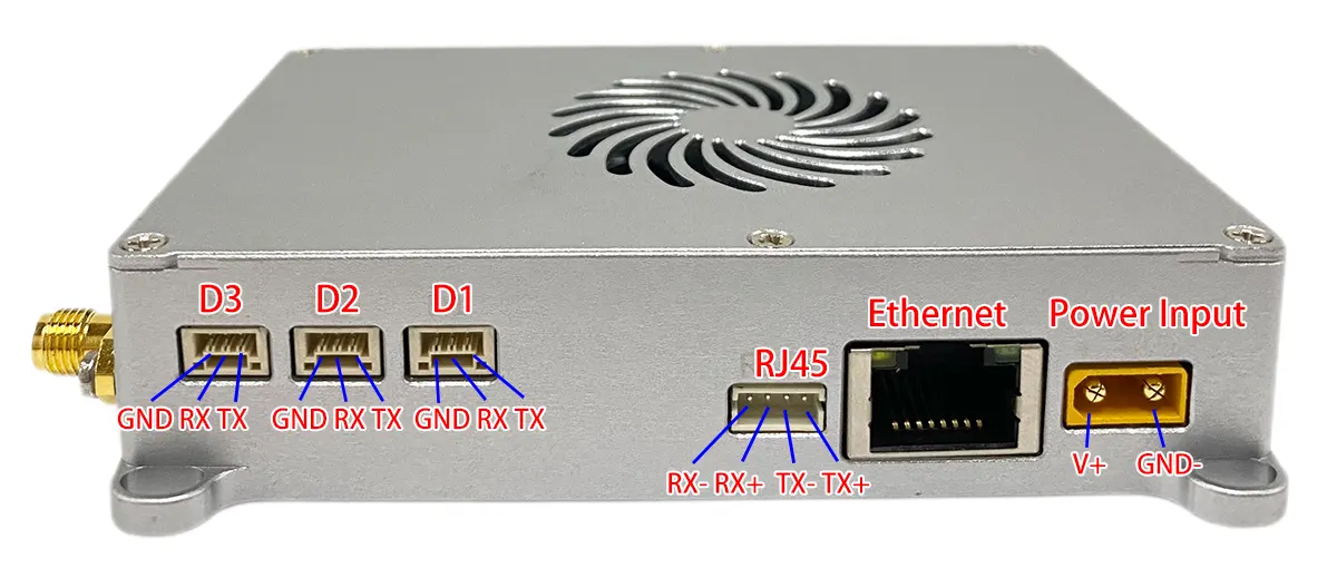 UAV Wireless Video Telemetry Downlink Flight Control Command Uplinkverk 30 Pin out define for long-range drone uav video data link transceiver