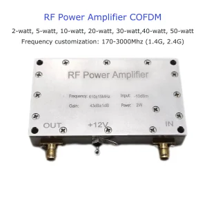 RF Power Amplifier COFDM 2-5-10-20-30-40-50-watt-frequency-170-860-3000mhz