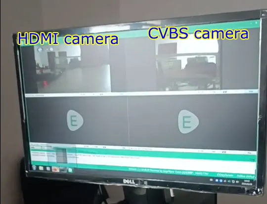 RTSP player shows HDMI camera and CVBS camera