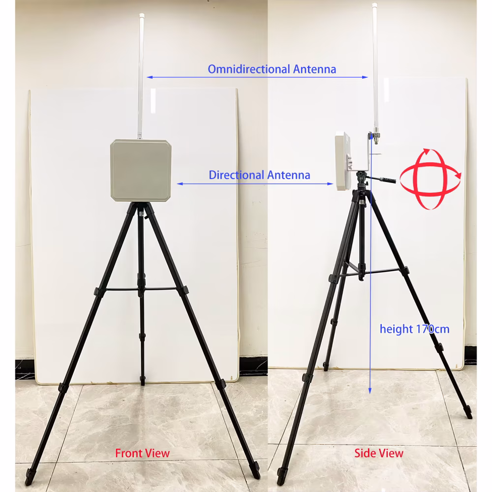 Rotatable assembled flat panel directional fiberglass omnidirectional antenna