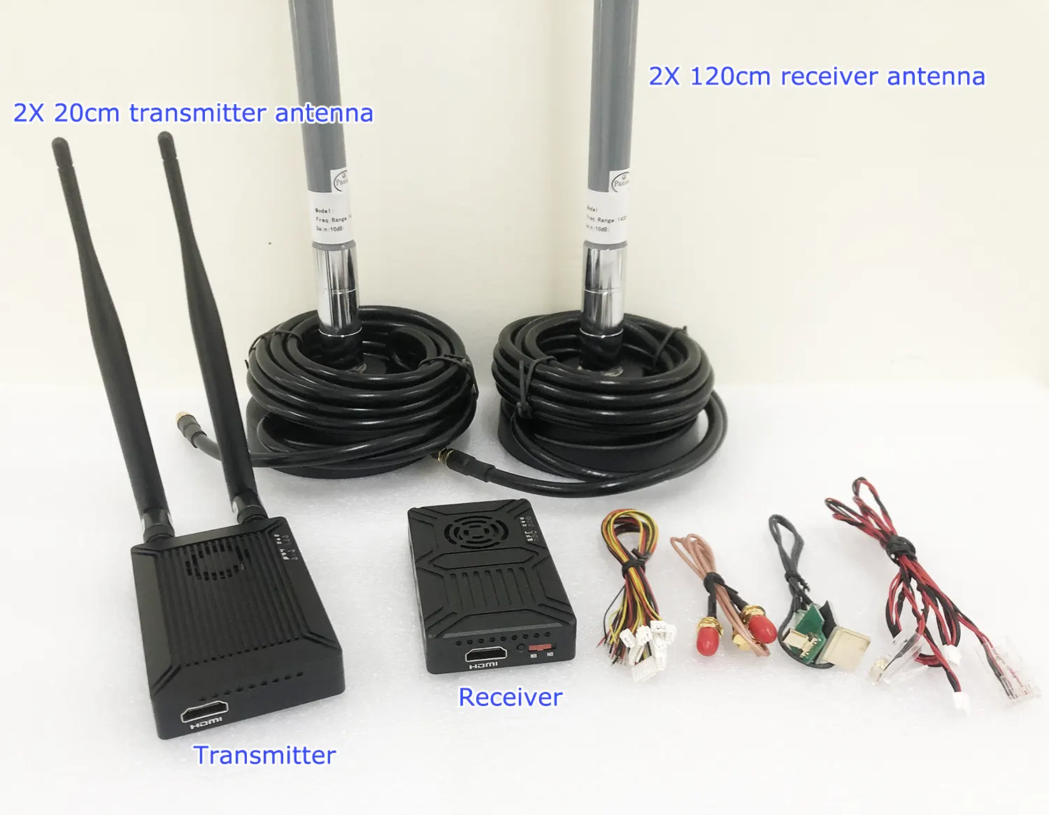 TDD Wireless HDMI IP RJ45 Camera transmitter and receiver full set accessory