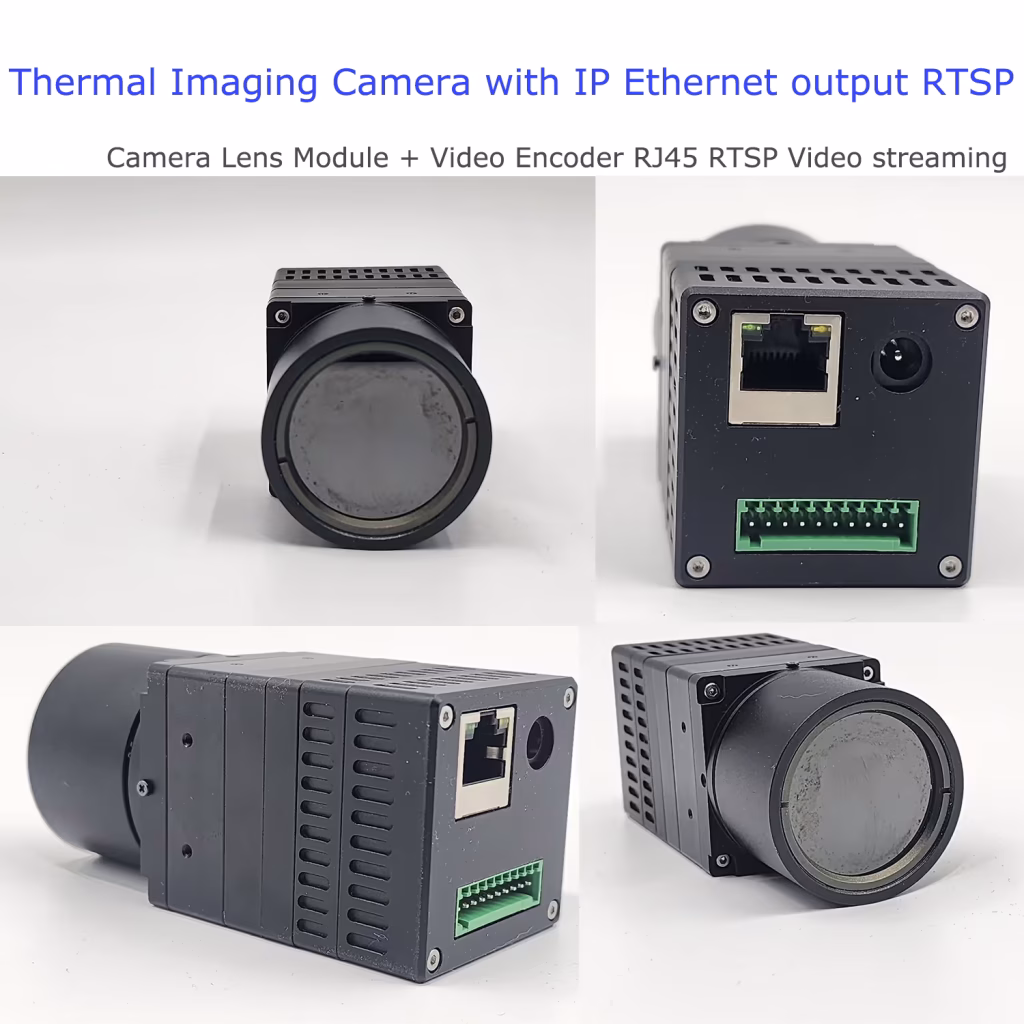 Thermal Imaging Camera with IP Ethernet output RTSP online Video Encoder RJ45 video streaming