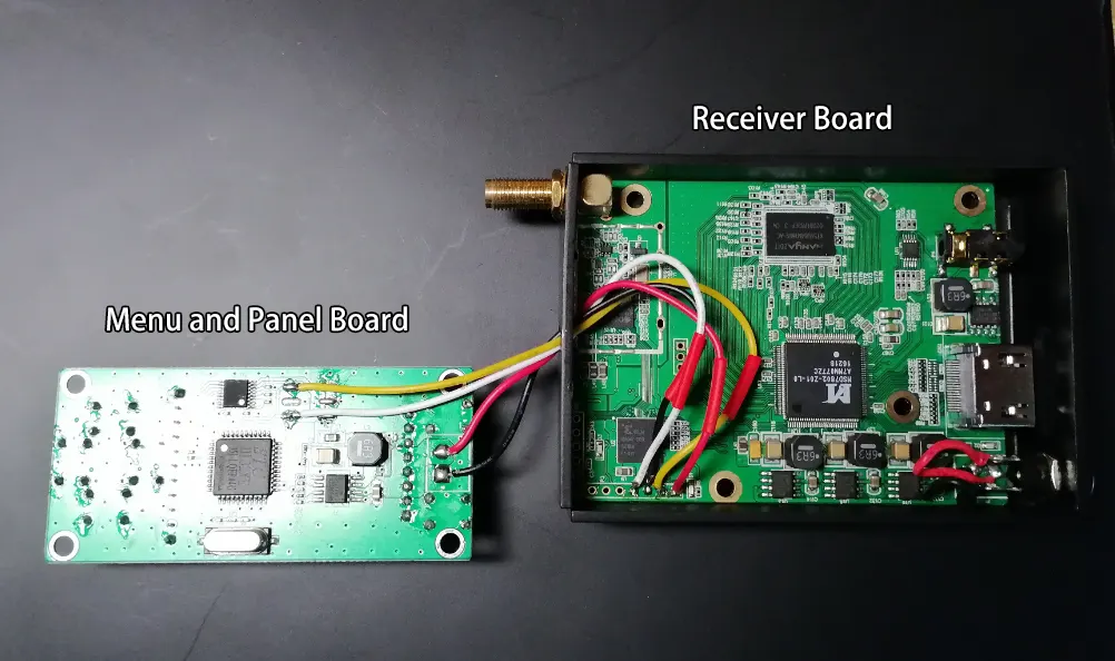 Wireless Video Transmitter and Receiver remove the menu and panel board