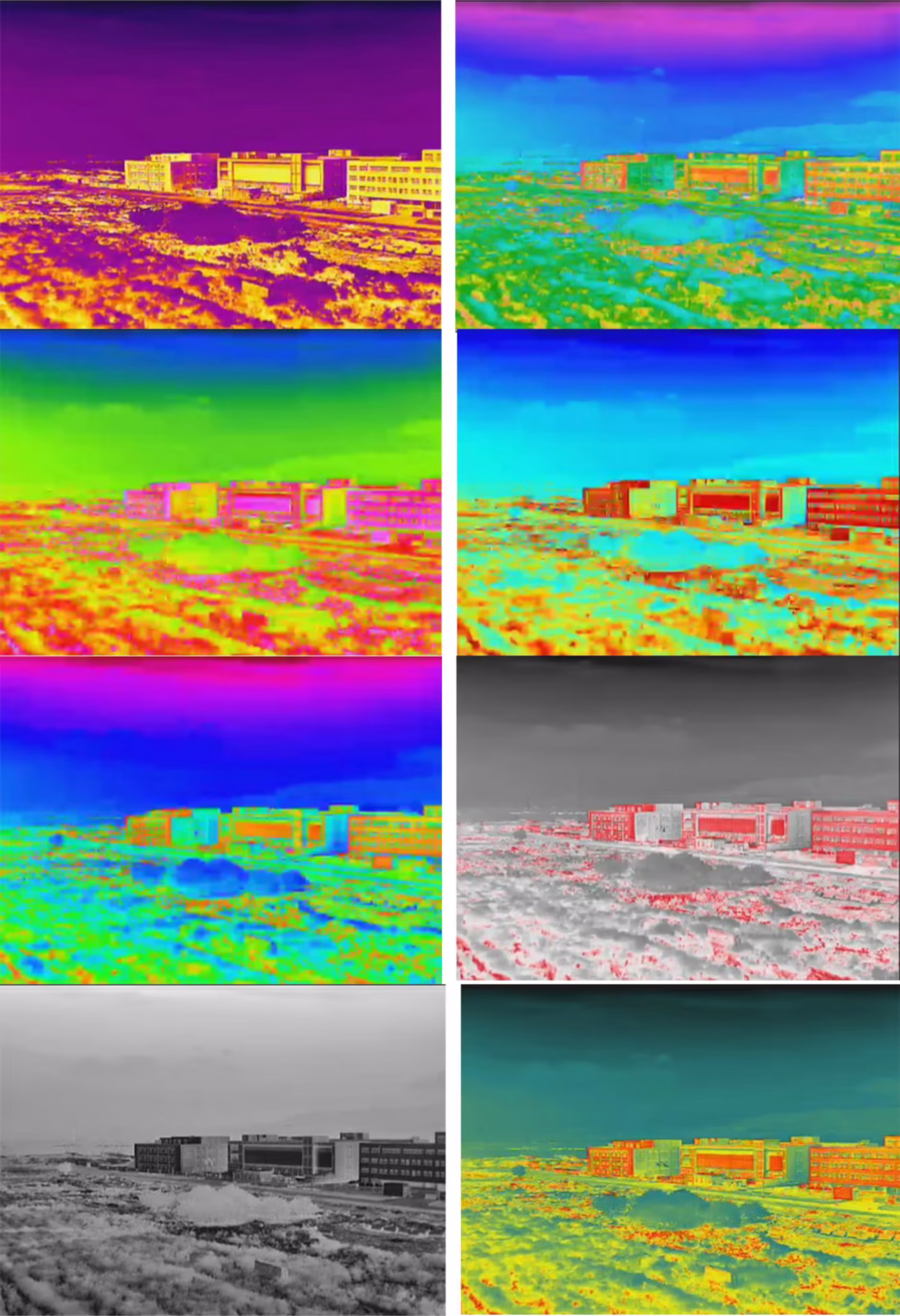 choose Pseudo Color Mode of Visible light thermal imaging camera dual light camera